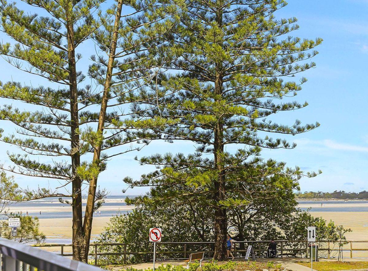 Driving along the coast near Golden Beach and Pumicestone Passage